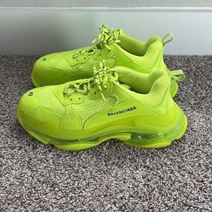 Balenciaga Triple S Sneakers- Lime Green - Size 9